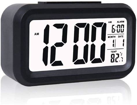 buy jiggster digital smart backlight battery operated alarm table clock  automatic sensor