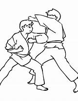 Judo Karate sketch template