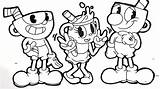 Cuphead Coloringpages sketch template