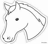 Horse Mask Printable Kids Coloring Crafts sketch template