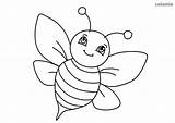 Biene Einfache Ausmalen Malvorlage Bienen Ostern Waldtiere Colomio Weihnachtsbilder sketch template
