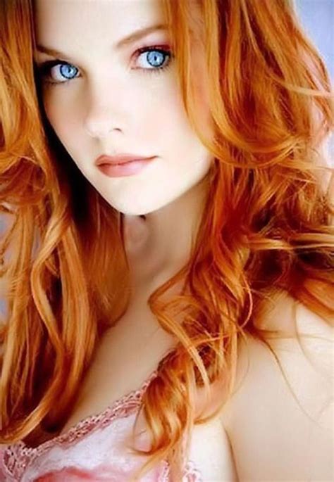 beautifulredhair red hair blue eyes pale skin hair color long hair