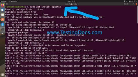 install apache http server  ubuntu linux testingdocscom