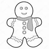 Gingerbread Coloring Man Pages Color Printable Colouring House Kids sketch template