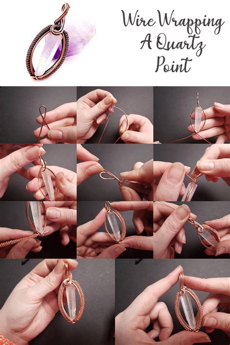 wire wrap tutorial wire wrap crystal point tutorial etsy wire