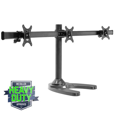 Triple Lcd Monitor Desk Stand Heavy Duty Curved 3 Screen