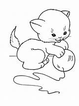 Chaton Mignon Chatons Colorier Coloriages Cute Yves Laborde sketch template