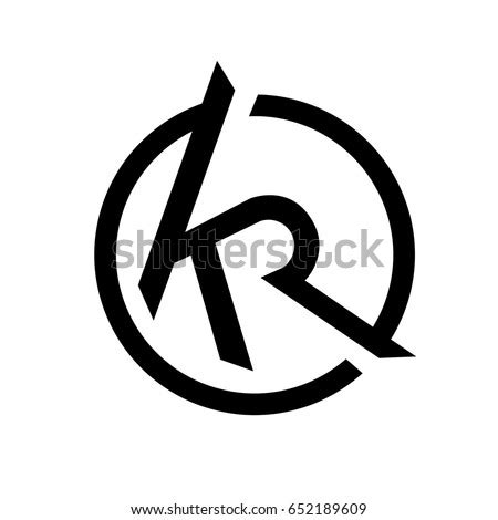 initial letter kr logo vector stock vector  shutterstock