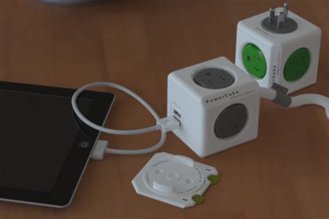 powercube extended usb  electric outlet adapter