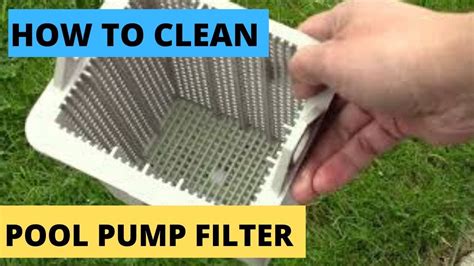 clean pool pump filter basket diy youtube