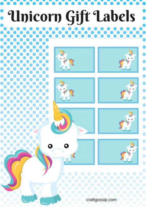 printable unicorn party gift tag unicorn party unicorn