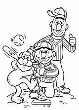 Royals Baseball Bert Ernie Elmo Coloringstar sketch template