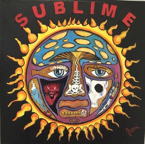 original sublime album cover painted  acrylics etsy canvas painting album cover art