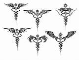 Caduceus Rn Nursing Wags Tinta Celtic Tatoos Nurses sketch template