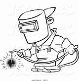 Cartoon Welder Work Coloring Welding Vector Pages Drawing Outlined Clipart Ron Leishman Getdrawings Printable Designs Royalty Getcolorings Construction sketch template