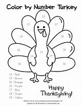 Number Color Turkey Coloring Thanksgiving Pages Kids Printable Numbers Preschool Kindergarten Activities Crafts Sheets Fun Recognition Pdf Printables Worksheet Easy sketch template
