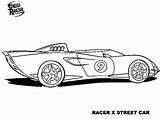 Speed Racer Coloring Pages Kids Color sketch template