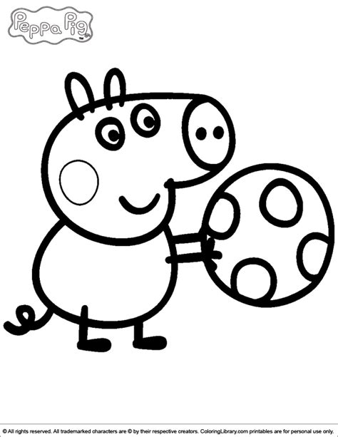 printable peppa pig coloring pages coloring home