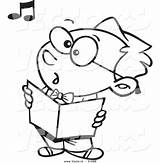 Chorus Choir Clipart Singing Advertisement Boy Cartoon Coloring sketch template