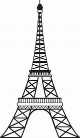 Paris Clipart Coloring Tower Eiffel Drawing Transparent Cake Effiel sketch template