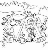 Camping Summer Coloring Pages Reading Printable Theme Camp Kids Getcolorings Preschoolers Getdrawings Color Sheets Colorings Progr sketch template