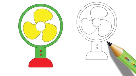 draw  table fan drawing coloring page youtube