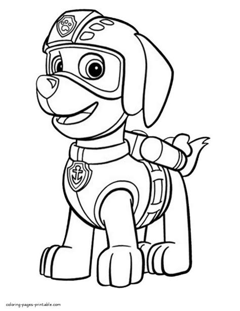 print paw patrol coloring pages zuma coloring pages printablecom