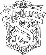 Slytherin Harry Potter Coloring Pages House Hogwarts Choose Board Houses sketch template