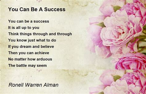 success     success poem  ronell warren alman