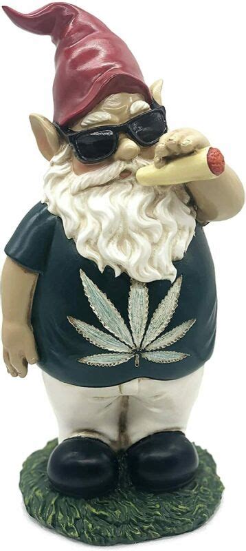 Ficiti Weed Smoking Gnome Funny Garden Stoner Lawn Hilarious Ebay
