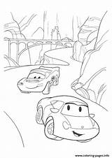 Coloring Mcqueen Lightning Rocks A4 Disney Going Through Cars Pages Printable sketch template
