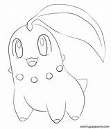 Chikorita Colorare Lineart Disegni Kleurplaat Pichu Dibujos Pokémon Gerbil Getdrawings Coloriages Categorías sketch template
