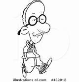 Nerd Clipart Boy Cartoon Drawing Walking Nerdy Illustration Line Royalty 2446 Toonaday Leishman Ron Rf sketch template