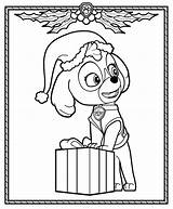 Christmas Pages Patrol Coloring Paw Kolorowanki Kidspartyworks Printable Template Zapisano Skye sketch template