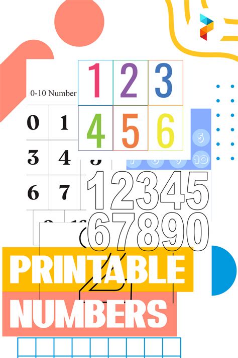 printable numbers printableecom