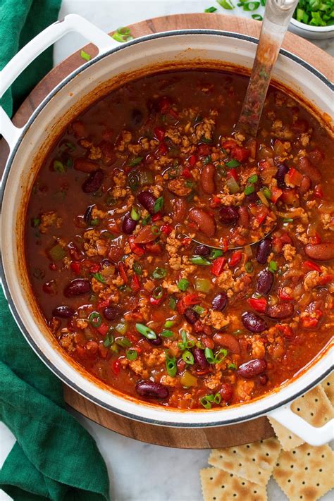 turkey chili      flavorful easy     ground turkey  lighter