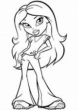 Coloring Pages Bratz Drawing Printable Doll Kids Colouring Print Book Sheets Drawings Lips Girls Coloriage Disney Cool Adult Paintingvalley Posed sketch template