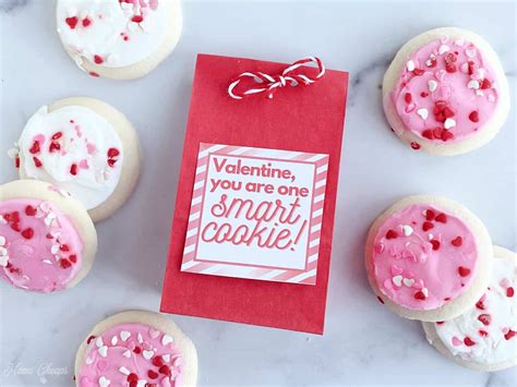 smart cookie valentine  printable tags mama cheaps