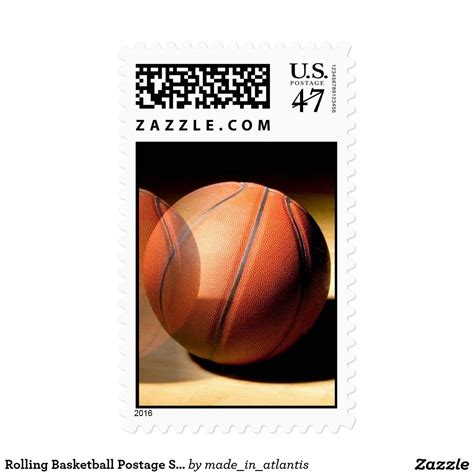 rolling basketball postage stamp stamp ink stamps  inking stamps