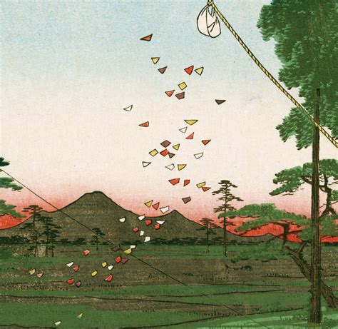 japanese art hiroshige distant view of akiba of enshu kites of fukuroi 1859 old maps and