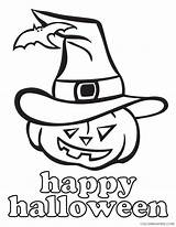 Coloring Halloween Pages Happy Coloring4free Kids Witch Costume Print sketch template