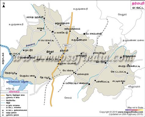 Dharmapuri District Map Tamil Nadu New River Kayaking Map