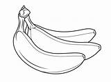 Banana Coloring Pages Fruit Kids sketch template