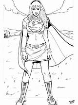 Supergirl Coloring Pages Printable Color Colouring Sheets Superhero Super Girl Dc Comics Girls Getdrawings Getcolorings Birthday Comments Kids Adults Library sketch template