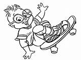 Coloring Pages Chipmunks Simon Chipmunk Alvin Skateboard Colouring Printable Tony Hawk Color Print Getcolorings Skateboarding Cool Getdrawings Popular Ramp Colorings sketch template