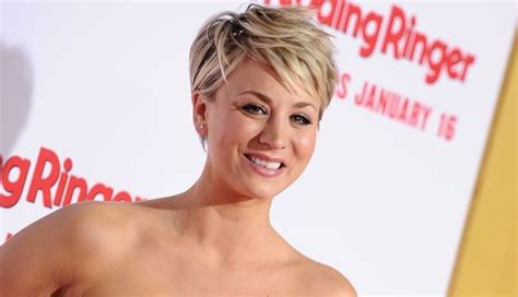 Kaley Cuoco Hairstyles And Haircuts Short Pixie Bangs And Updos