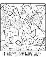Number Color Kites sketch template