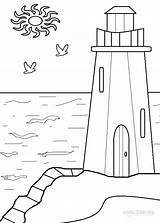 Coloring Lighthouse Pages Kids Print Coastline Color Printable Drawing Drawings Designlooter Cool2bkids Beach 49kb 840px Coloringtop sketch template