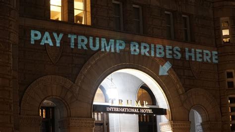 pay trump bribes  projected  trump hotel  washington   york times