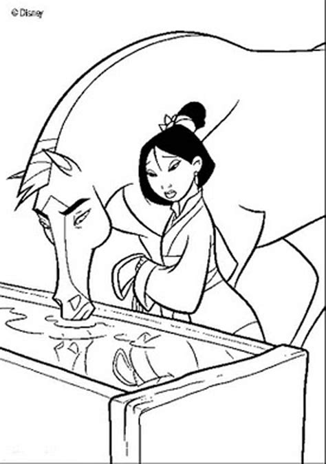 beautifull princess mulan characters coloring pages